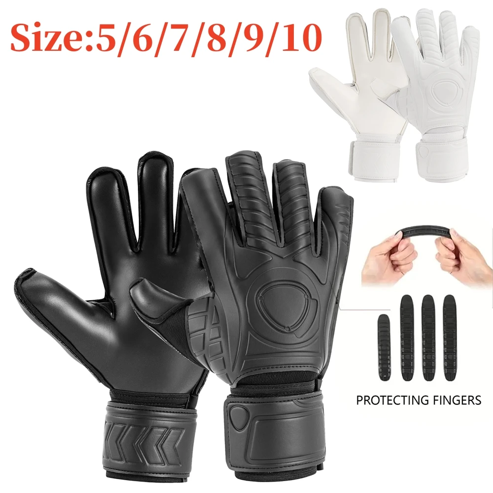 Soccer Goalkeeper Gloves Goalkeeper Gloves Size 5/6/7/8/9/10 Finger Save For Kids Adults