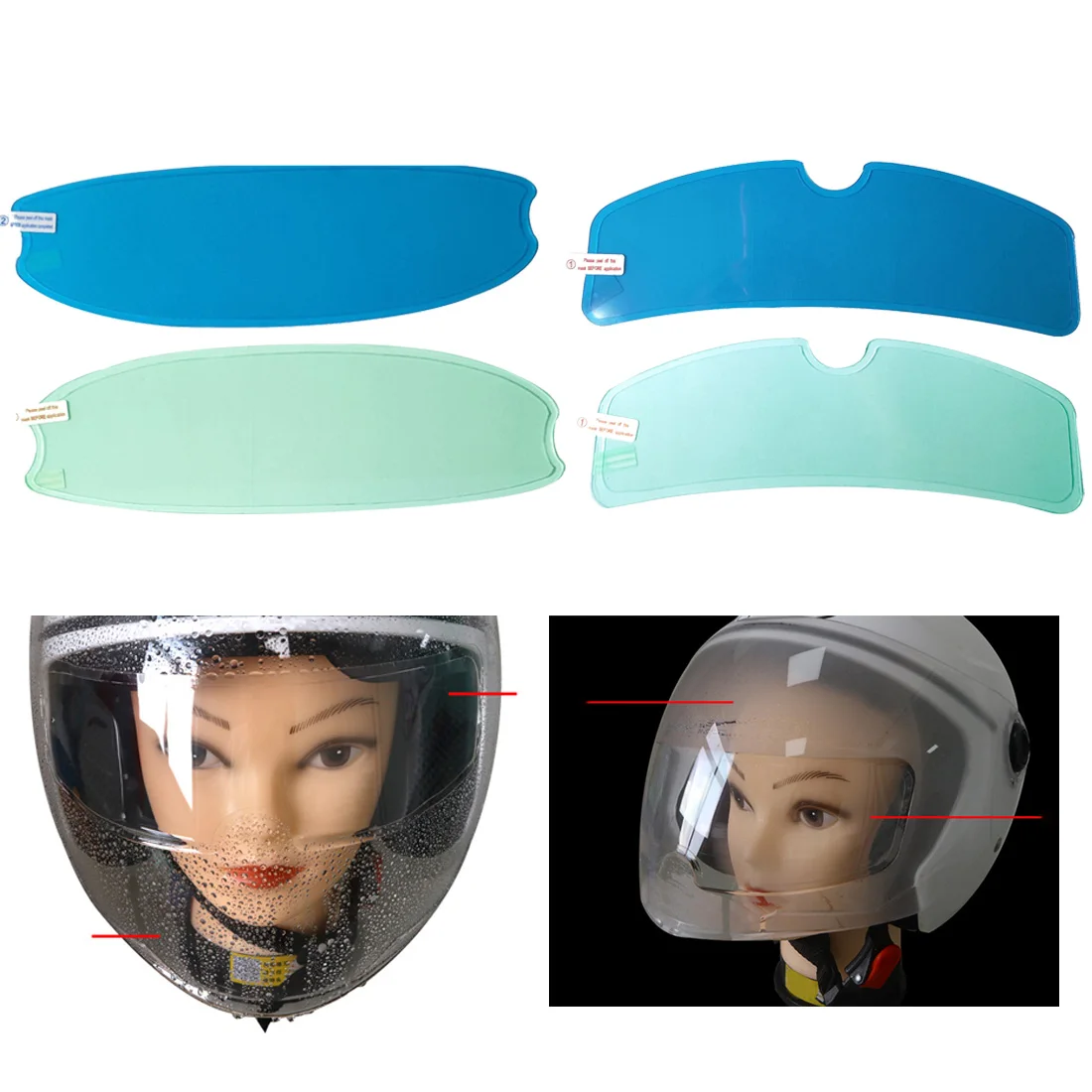 Motorcycle Helmet Anti Rain Fog Film Rain Fog Proof Shield Film Durable