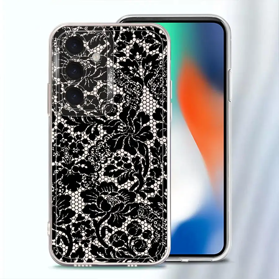 Elegant Lace Design Phone Case - Stylish & Protective Cover