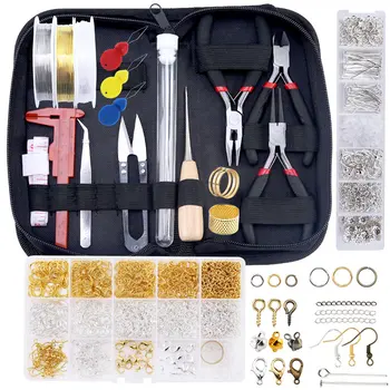 Jewelry Making Supplies Kit with JeJewelry Making Supplies Kit with Jewelry Tools Open Jump Rings Lobster Clasps Crimp Beads Earring Hooks Accessories for Jewelrywelry Tools Open Jump Rings Lobster Clasps Crimp Beads Earring Hooks Accessories for Jewelry 1