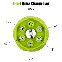 6 in 1 Power Washer Nozzle's,With 1/4 Inch Quick Connector,0 15 25 40 Degree Rotation Watering Rinse Soap Nozzle Tip 2