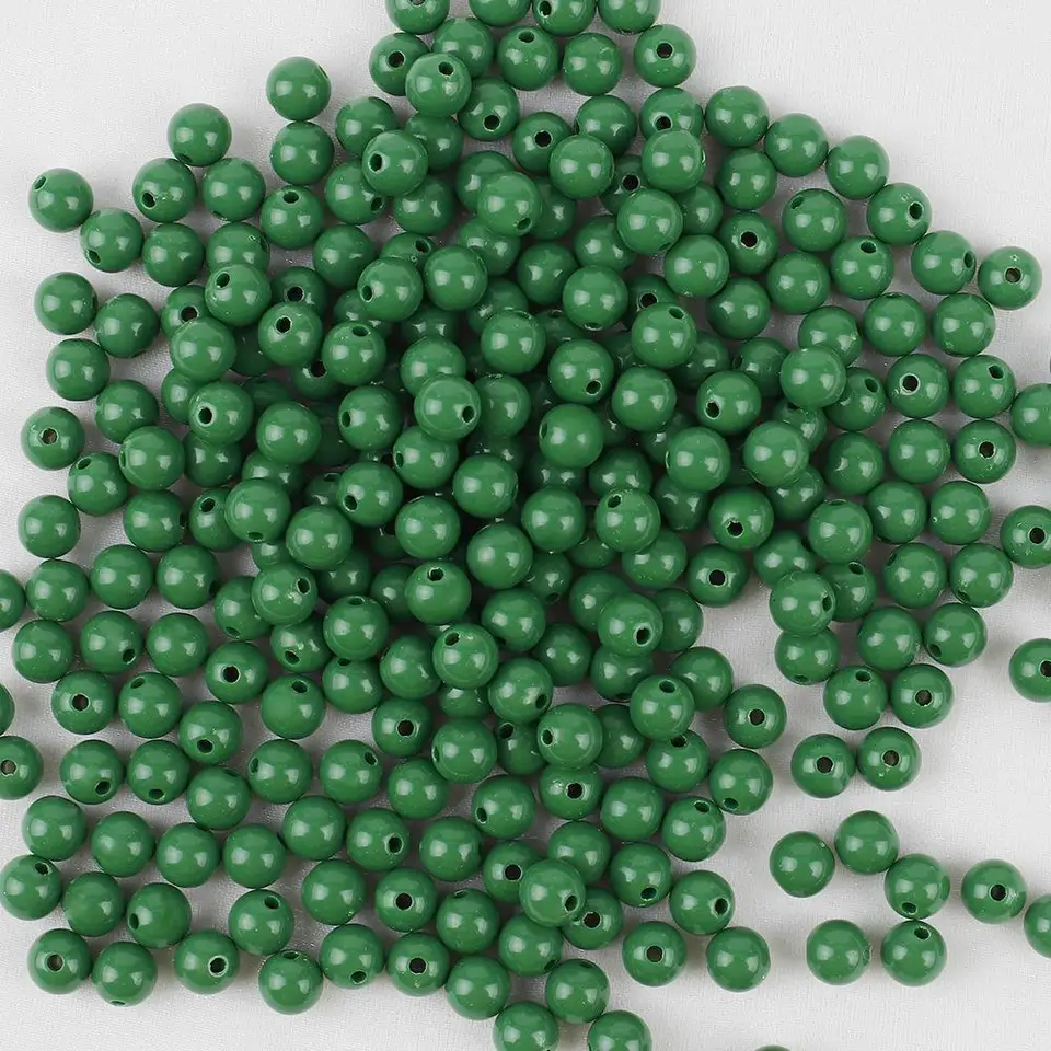 Kogcmeetl Lot De 100 Perles Rondes En Silicone De 12 Mm, Perles De Noël Rouges En Vrac Pour Loisirs Créatifs