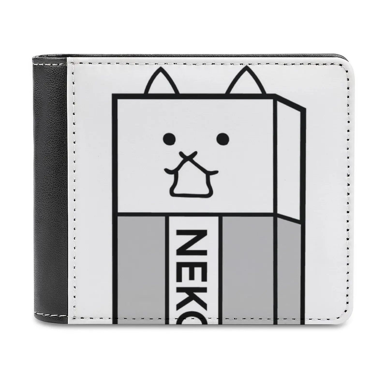 Battle Cats Eraser Cat Gomu Cat Men Wallet Pu Leather Short Male Borse Portafoglio Per Carte Di Credito Per Uomo Money Bag Battlecats