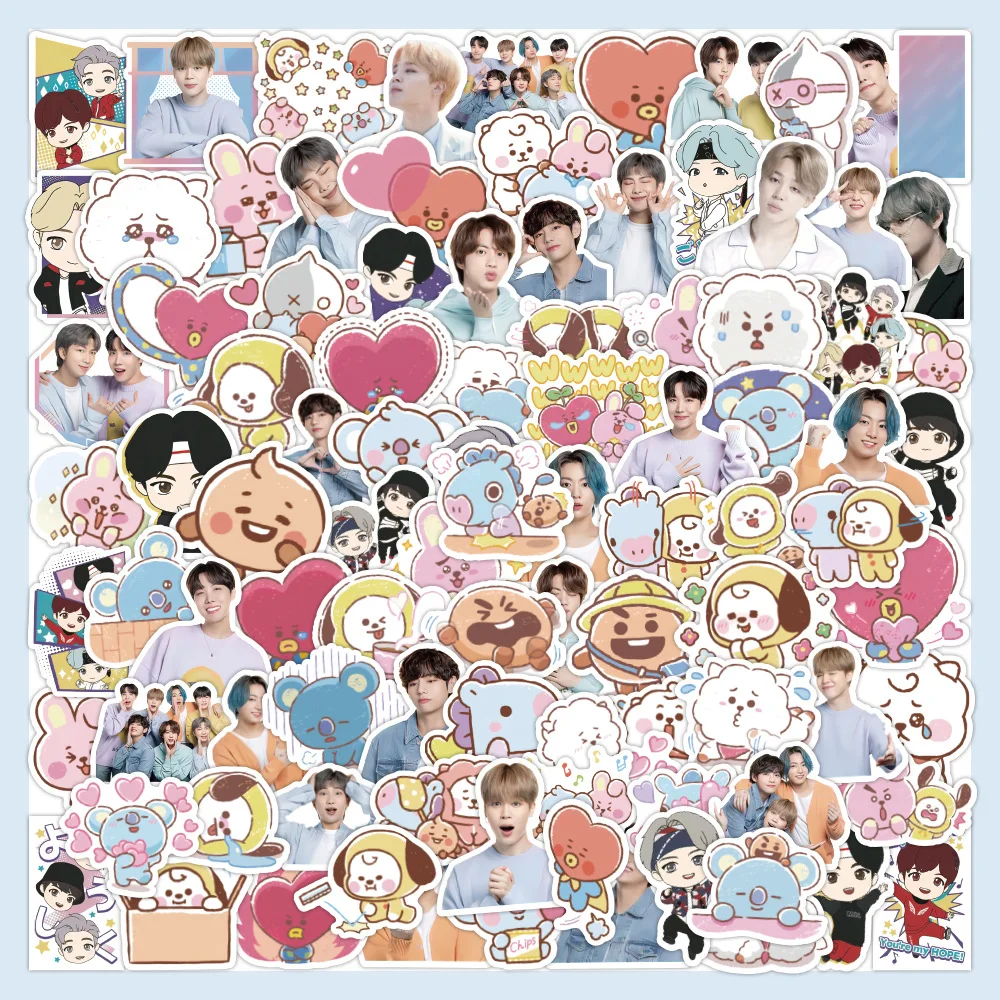 60pcs Bulletproof Youth Group Star Stickers Should Support Surrounding Poster Stickers