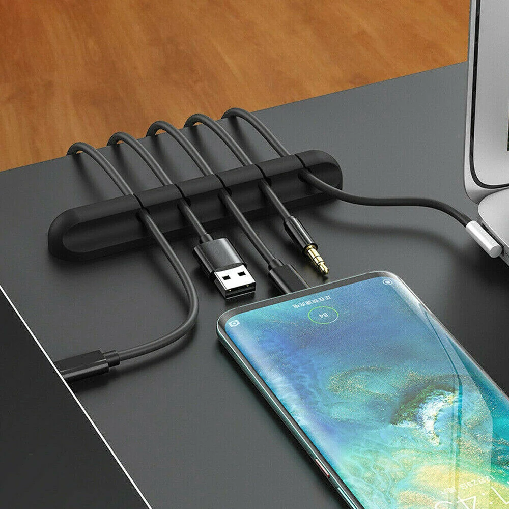 

USB Charger Cable Organizer Cord Cable Management Clip Charging Cable Winder Clips for Mouse Earphone Wire Organizer Holder