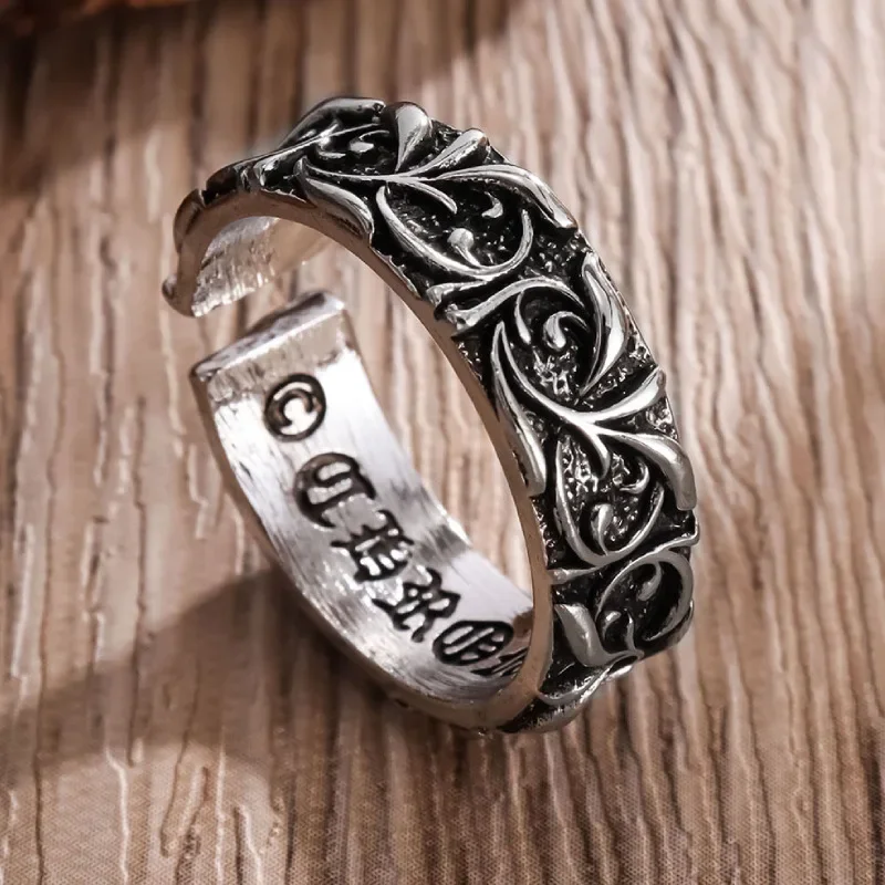 Vintage open style personalized design eternal ring for couples 1