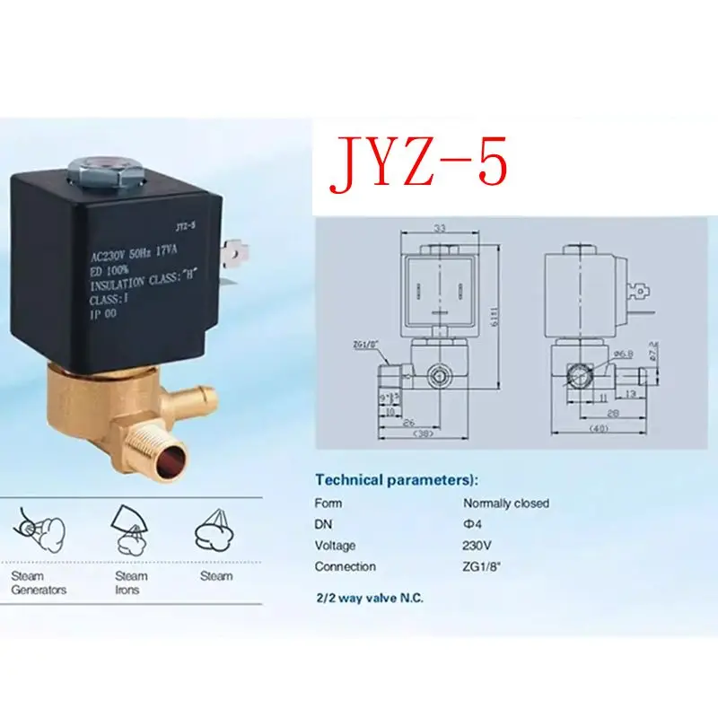 JIAYIN JYZ-5 ELECTROMAGNTIC SOLENOID VALVE/PUMP for STEAM LRON