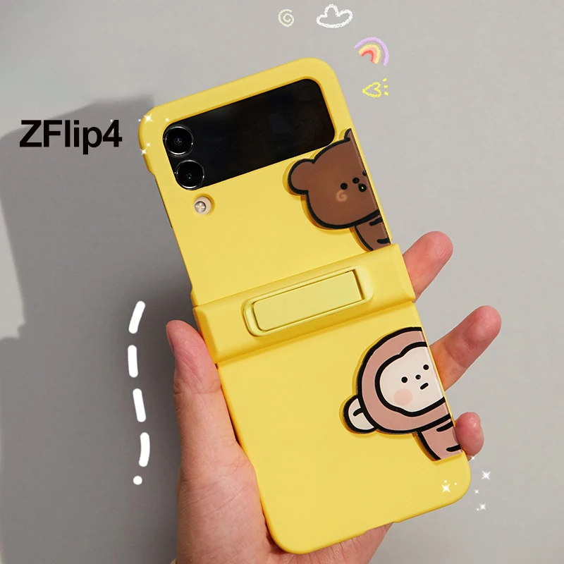 

For Samsung Z Flip 4 Case 2022 Original Design New Phone Cover for Samsung Galaxy Z Flip 4 5G Cases with Phone Holder