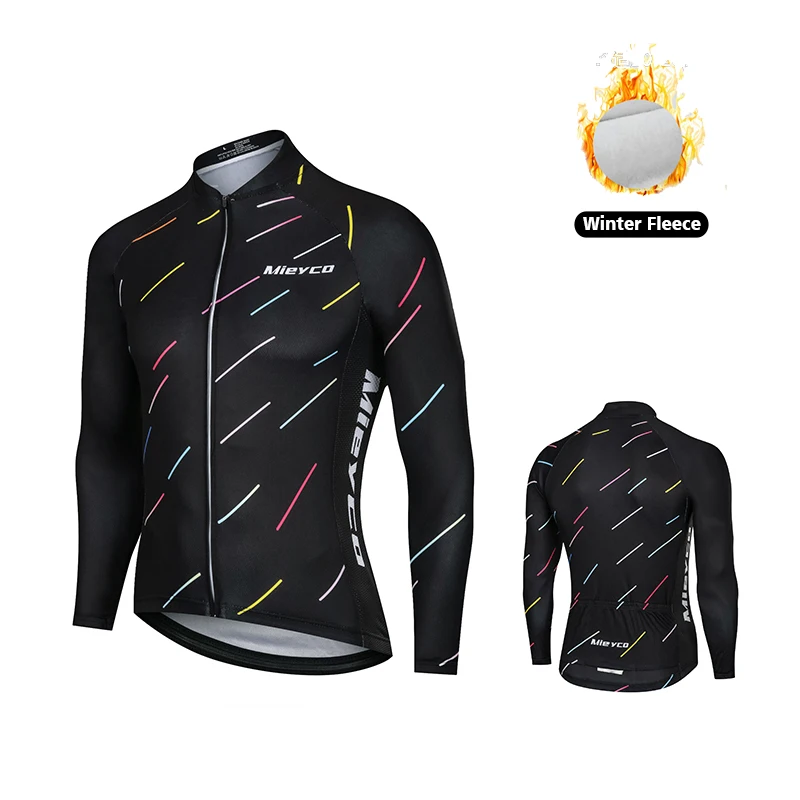 thumbnail image 1 of Jersey de Ciclismo para Hombre, Jersey térmico de lana para carreras, Top deportivo, chaquetas de manga larga para Ciclismo, Invierno 2023, 1 of 5
