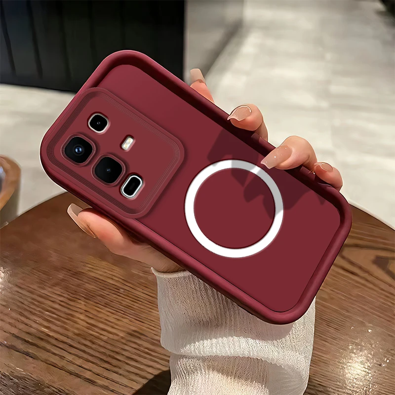 Shockproof Silicone Phone Case with Magnetic Sticker - Soft Protective Cover