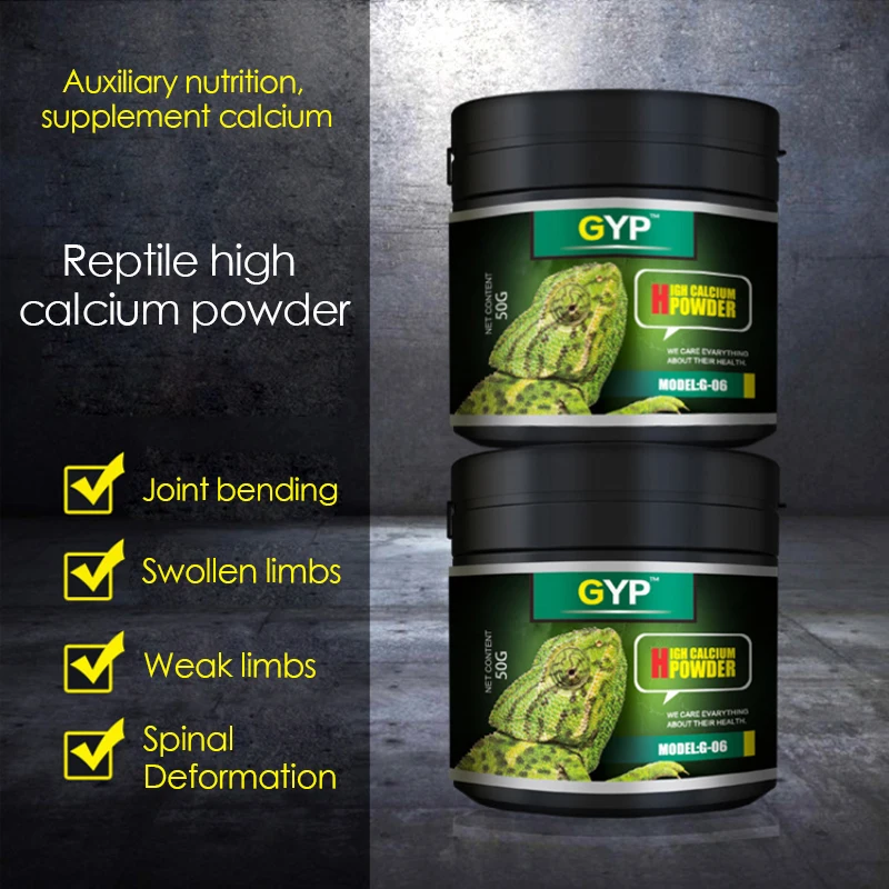 

Climbing Pet Reptile High Calcium Powder Land Lizard Turtle Chameleon Horned Frog Gecko Snake Supplement Calcium Iguana