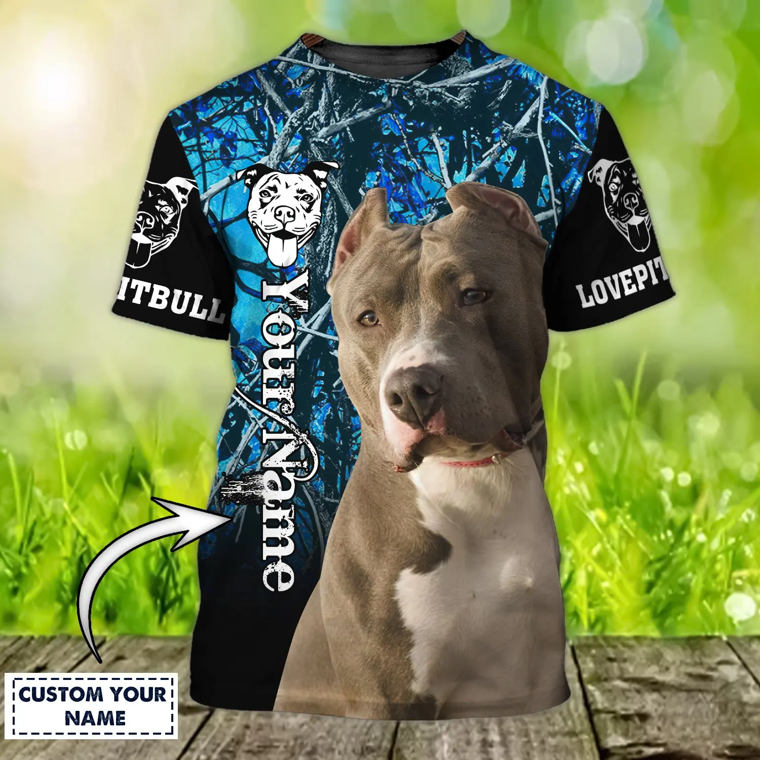 PLstar Cosmos Tier Pit Bull Personalisierter Name 3D-gedrucktes Sommer-Herren-T-Shirt Harajuku Casual Unisex Kurzarm-Tops DW77 – Detail 22