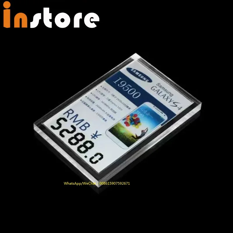 20 Pcs Ddesktop Mobile Phone Acrylic Price Tag Sign Display Stand