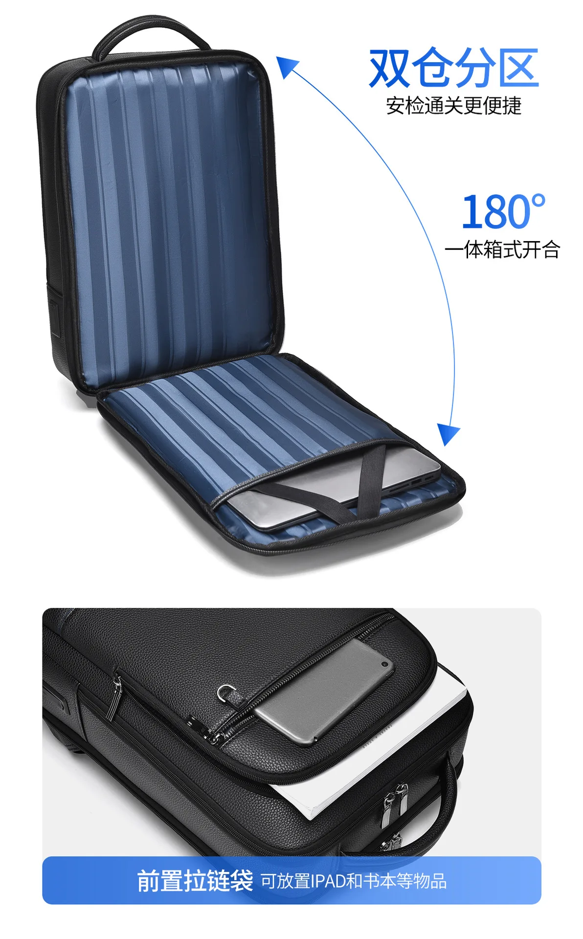 حقيبة ظهر جديدة للرجال عالية الجودة لحمل الكمبيوتر، ذات سعة كبيرة، حقيبة ظهر عصرية للأعمال والسفر.