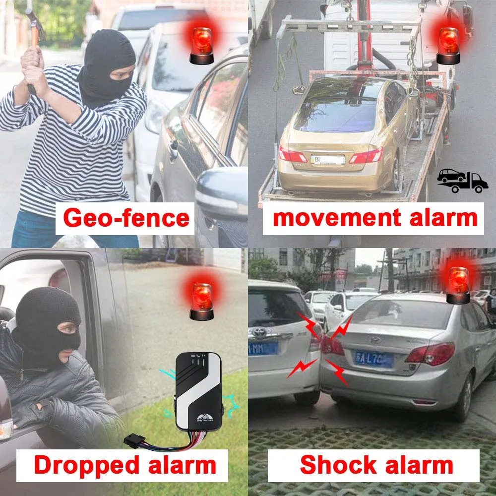 QZT TK303G Car GPS Locator GPS Tracker Vehicle Waterproof Voice Monitor Online Tracking with Remote Control Free APP