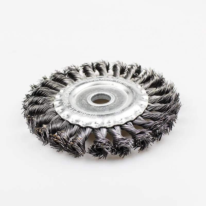 Knotted Bench Steel Wire Brush Deburring Derusting Angle Grinder Cleaner Accessories 125mm Rust Removal Wheel Metal Disc Brush