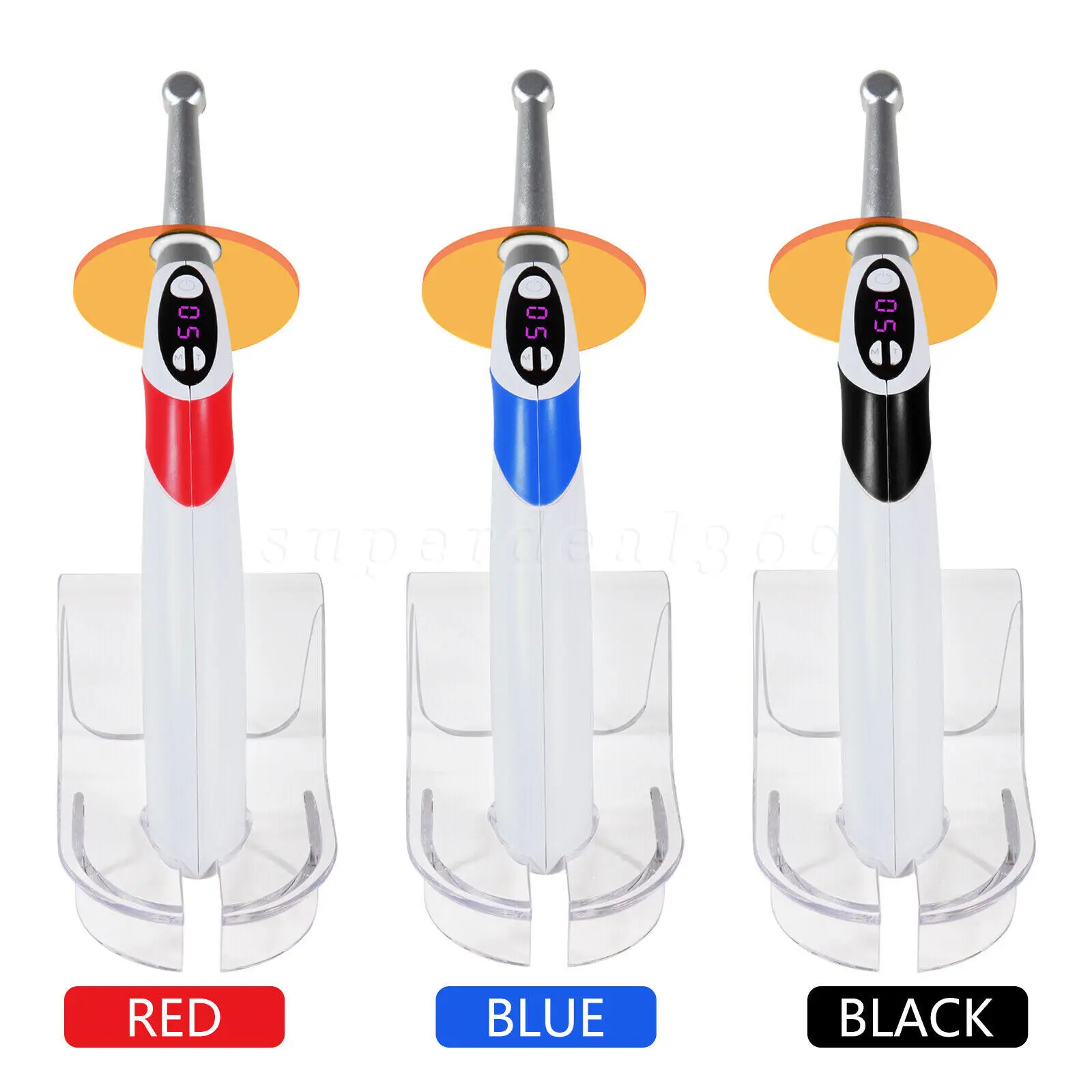

Wireless Cordless Style Dental LED Curing Light 1 Second Cure Lamp Cordless 3 Modes Metal Head/Glasses Goggles