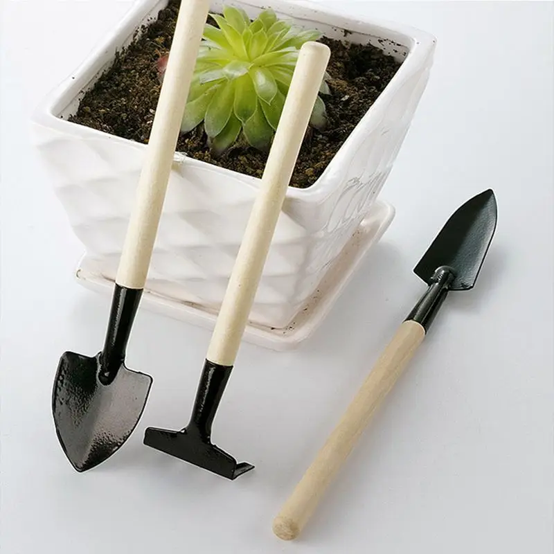 Portable Plant Small Rake 3Pcs/Set Mini Shovel Spade Creative Beach Soil Scoop Growing Garden Flower Pots Planters Supplies
