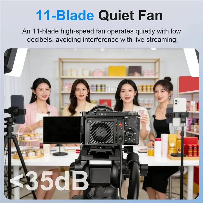 ABVO-For Sony Canon Nikon Fuji Compatible Semiconductor Camera Cooler Cooling Fan Radiator Heat Sink For Live Streaming,Cameras