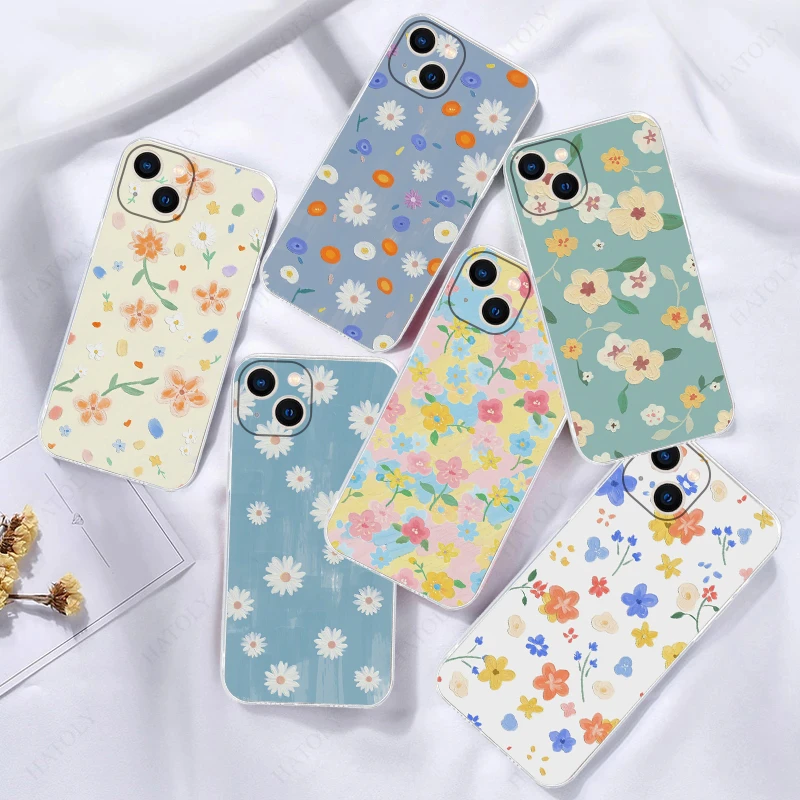 best cases for iphone 13 pro max Fashion personality Painted Colorful Flower Phone Case For For iPhone 13 11 Pro 12 Mini MAX X XR XS 8 7 Plus 6  Silicone Cover best cases for iphone 13 pro max