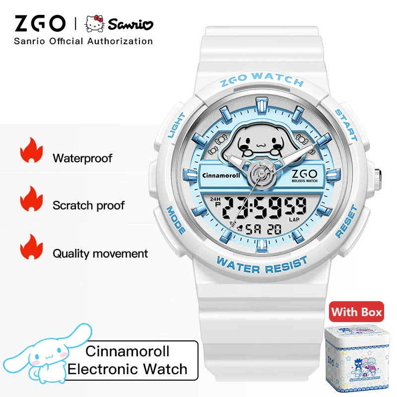 ZGO X Sanrio Cinnamoroll Electronic Watch for Schoolgirl Middle and High School Students Girls Waterproof Wristwatch Gift 863 2