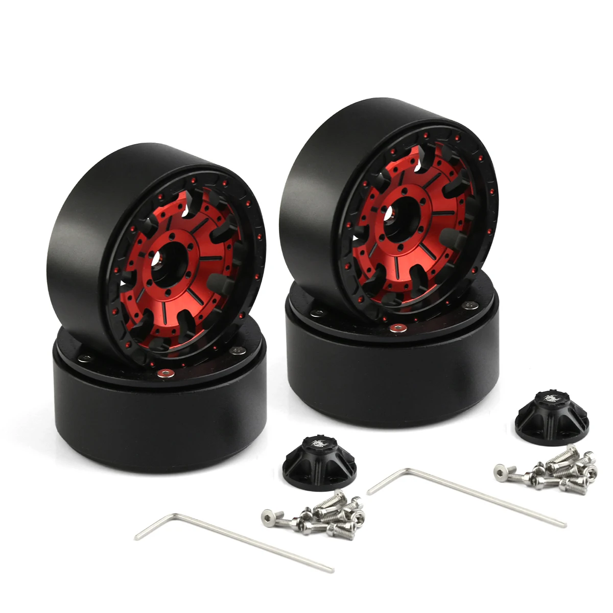 thumbnail image 2 of RC 1.9 Beadlock Wheels - Aluminum Rims For 1/10 Scale Crawlers Like SCX10 & TRX4 2 of 12
