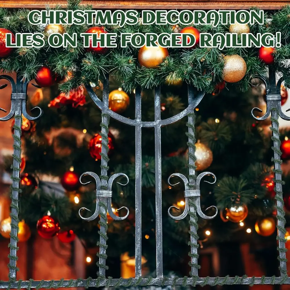1 Rolle Weihnachtsgirlande, 18 Fuß x 0,58 Zoll, künstliche grüne Kiefernbänder, Weihnachtsbaum-Hängeanhänger, Neujahrsdekorationen, DIY-Kranz – Detail 3