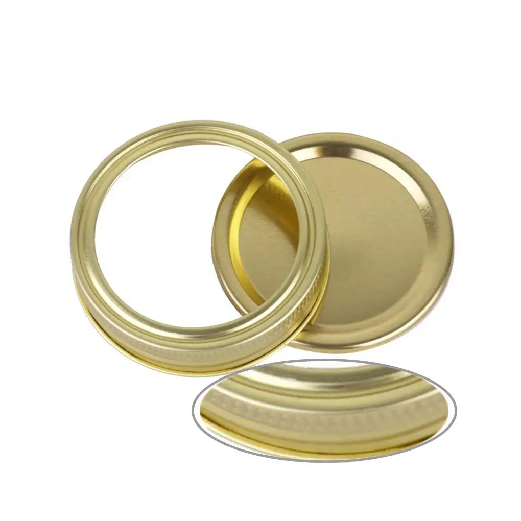 24Pcs 86mm Split-Type Wide Mouth Sealing Jars Lids Canning Caps Leak Proof Seal Rings Replacement Cover for food cover,kitchen utensils,kitchen supplies,fresh keeping cover,preservation cover