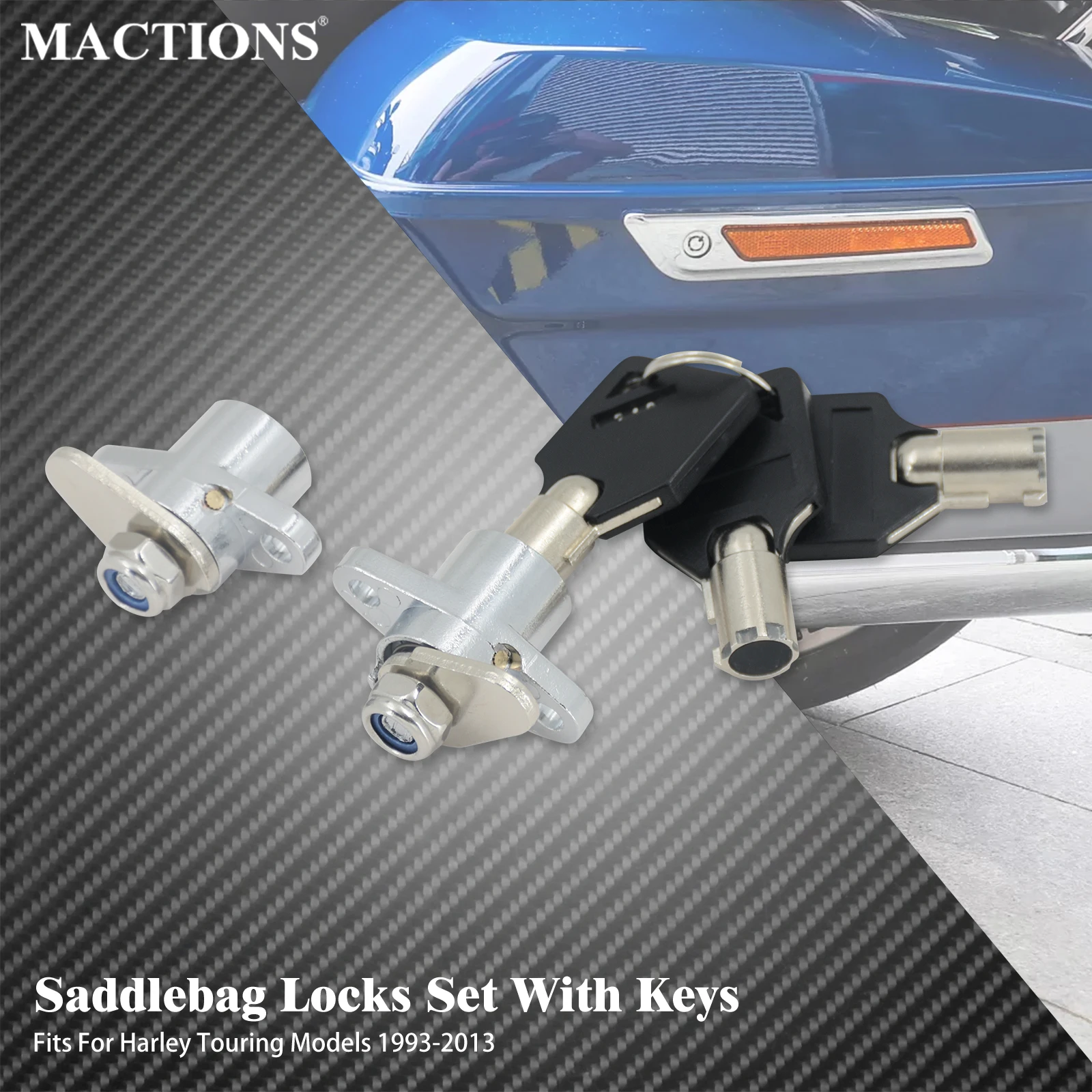 

Motorcycle Hard Saddle Bag Lock Key Set Kits For Harley Touring Road Street Electra Glide FLHR FLHT Ultra Limited FLHTK 1993-23