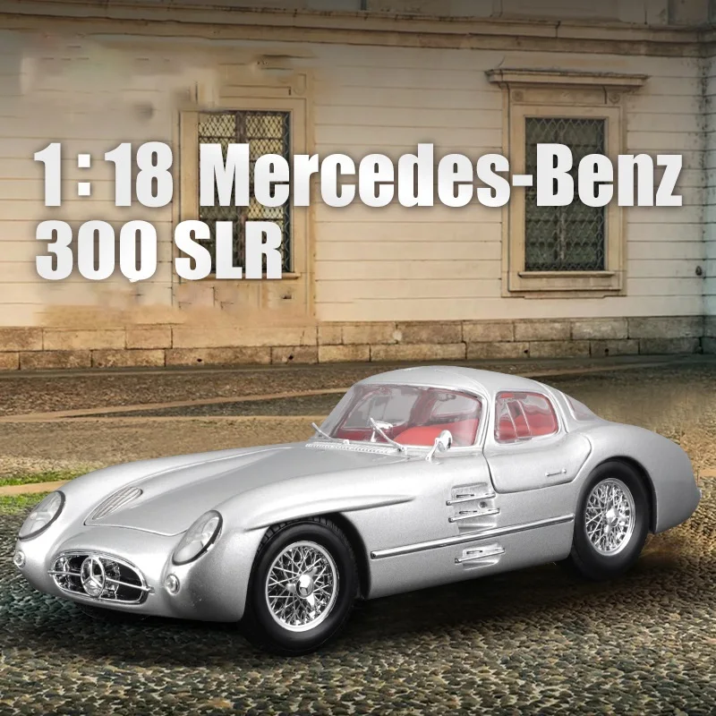 

1:18 Maisto Mercedes-Benz 300 SLR Alloy Car Model Simulation Diecast Metal Bubble Car Model Collection Toys Gift For Kids