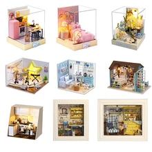 

Diy Doll House Little Home Wooden Furniture Tiny Roombox Miniature Building Kits Cute Landscape Model Free Shipping Items Gifts