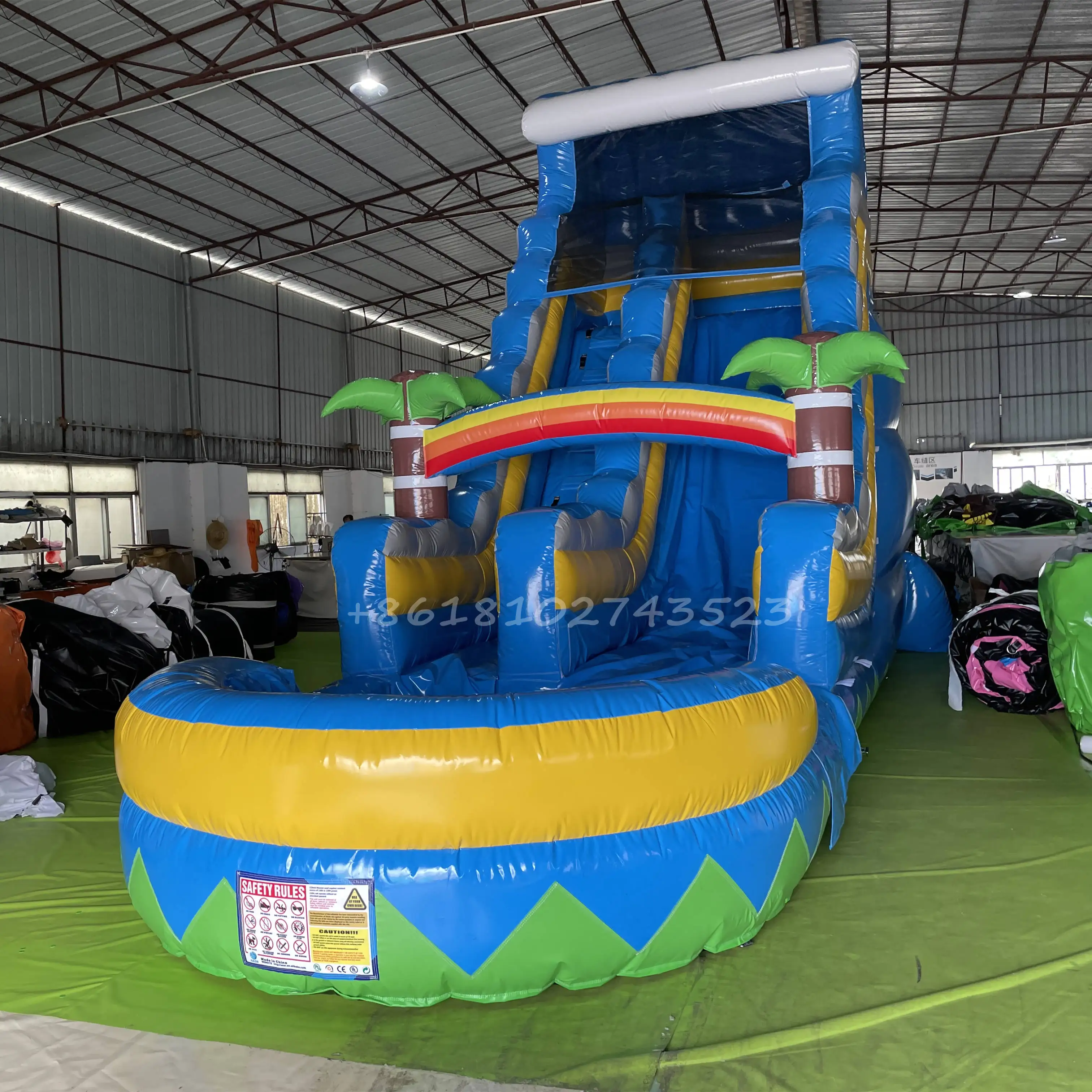 Outdoor Adults Inflatable Water Slide Large Waterslide for Fun Obstacle  Course Giant Slides Party Games
