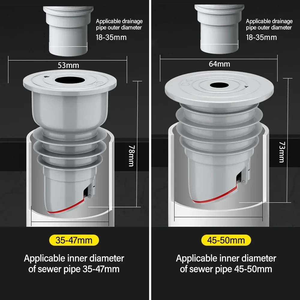 Bathroom Siphon Dish Drains Drainer Kitchen Sink Sewer Trap Home Bathtub Sealing Plug Silicone Drain Pipe Accessories Fixture