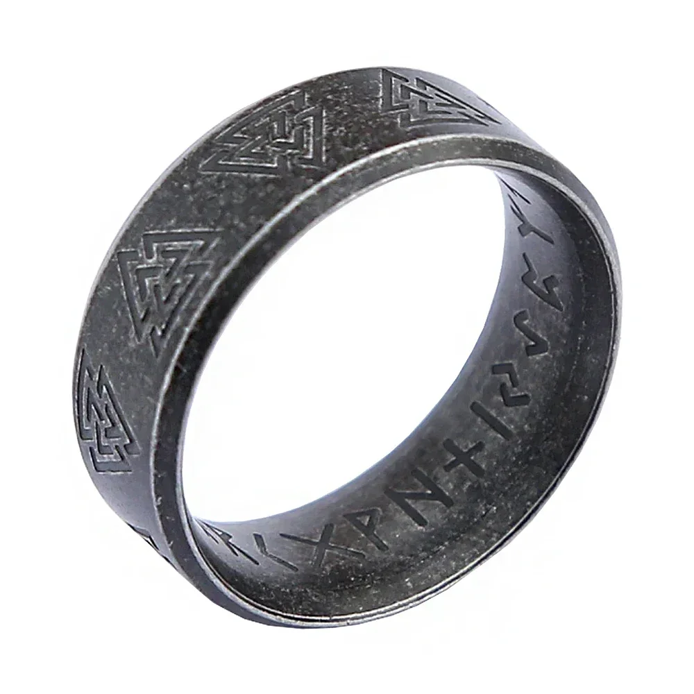 Vintage Viking Rune Stainless Steel Rings For Men Nordic Ring Fashion Valknut Celtic Knot Amulet Jewelry Gifts stainless steel ring finger ring