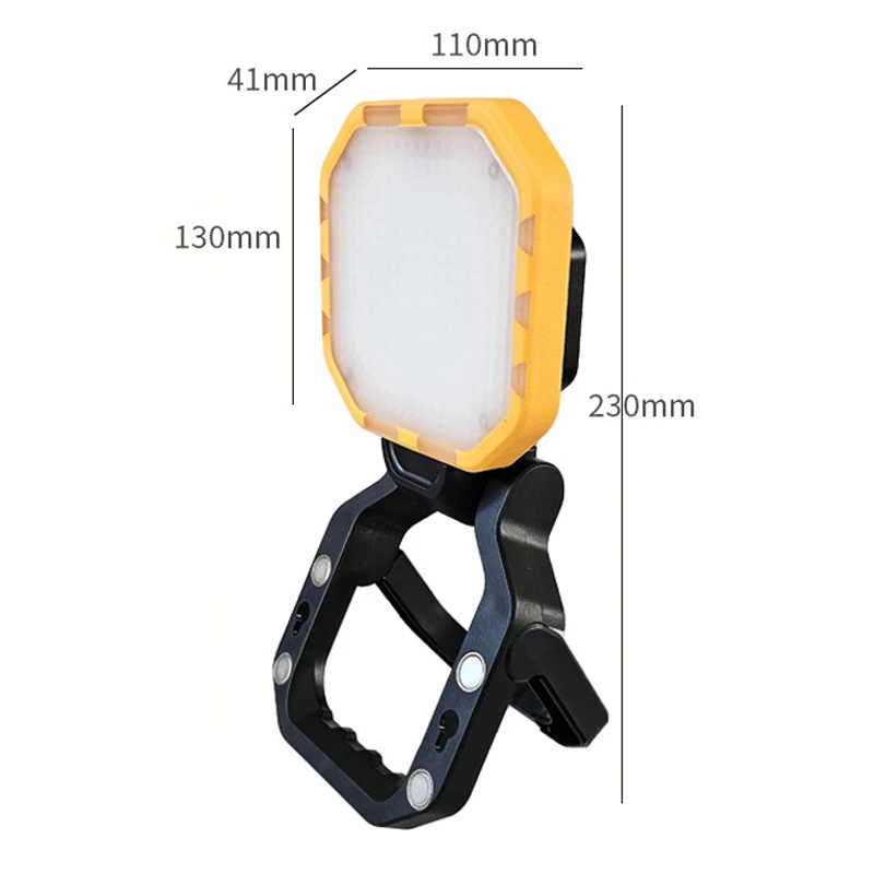 Rechargeable Work Light & Folding Stand Magnetic Cordless Inspection Lamp 2x 2000mA 18650 USB-C Job Site Lighting for Car Repair