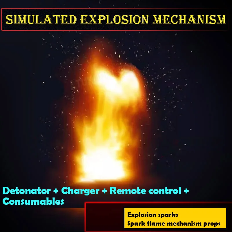 Escape room haunted house simulated explosion blasting magic spark mechanism props