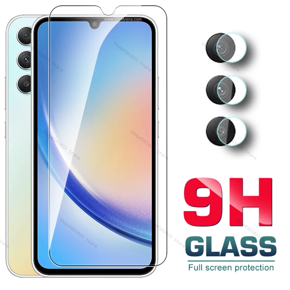 Vetro Protettivo 9H Per Samsung Galaxy A34 5G Vetro Temperato Samsunga34 Samsang A 34 Pellicola Proteggi Schermo Sumsung Pellicola Per Obiettivo Della