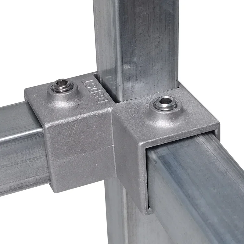 Square Tube OD 25x25mm Connection Piece Aluminum Alloy Elbow Three-way Square Pipe Fixed Joint Storage Rack Rack square tube connection piece