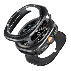 Sleek Metal Watch Case Protector for Premium Style and Durability (Black white)
