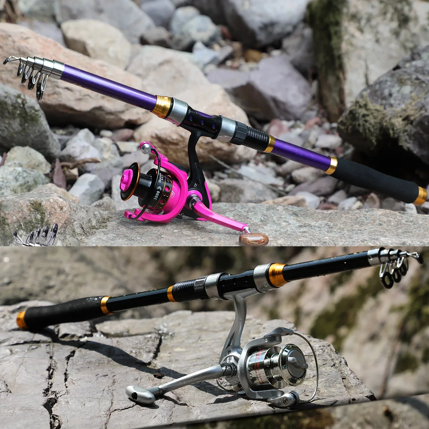 GENRYUROCK カーボンファイバー ルアーロッド トラウト釣り用 トラウト