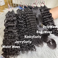 Extensions de cheveux bouclés au crochet, plumes pré-séparées, mèches de cheveux humains pour tressage, couleur naturelle, boucles Jerry Kinky en vrac pour femmes 4