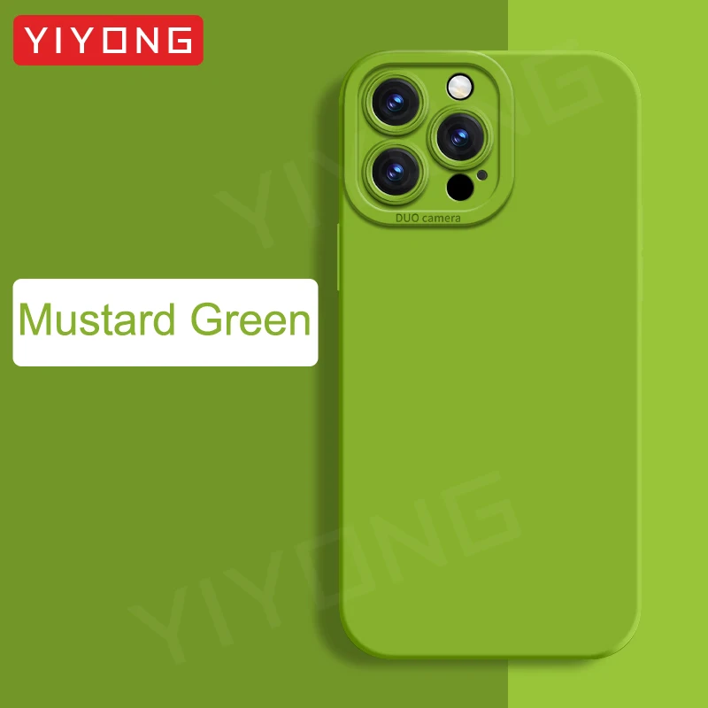 thumbnail image 1 of Funda suave de silicona líquida Original para iPhone, 15 Pro Max, YIYONG, 15, 14, 11, 12, 13, iPhone 13 Mini, iPhone 14 Plus, 1 of 5