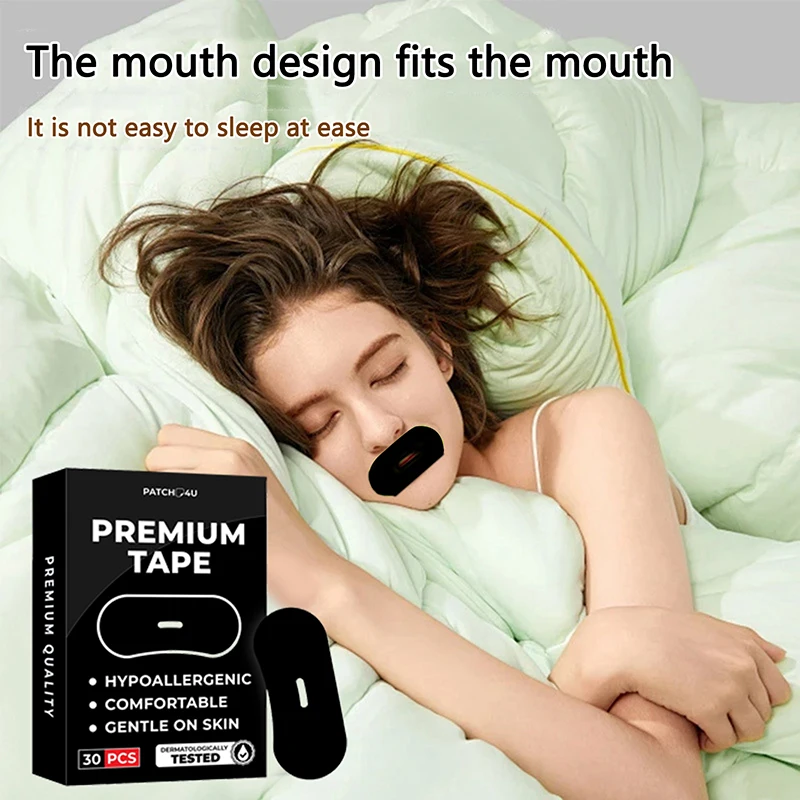 30Pcs Anti Snoring Sleep Mouth Tape Best Breathing Nasal Strips Medical Grade Improved Sleeping Keep Mouth Close Prevent Snoring