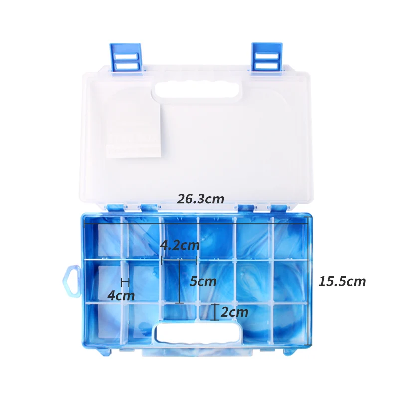 Ruke New Fishing Lure Box Portable Tool Hooks Baits Storage Case Tackle Trays Hooks Organizer Fishing Accessories Large Capacity