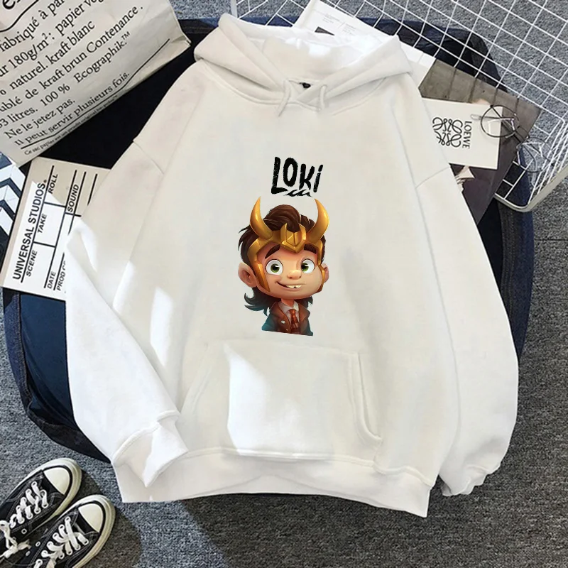 

Autumn Warm Luca Disney Hoodies Cartoons Kawaii Loki Casual Clothes Women Hooded Pullover Winter Vintage Femme Hooded Sweatshirt