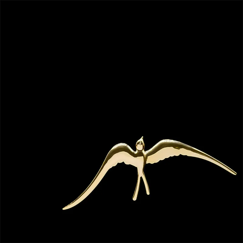 Broche Hirondelle En Métal élégante - Épinglette Oiseau Or/argent - Cadeau Mode Pour Femme/homme - Pour Robe, Costume, Mariage, Anniversaire, Noël - 13