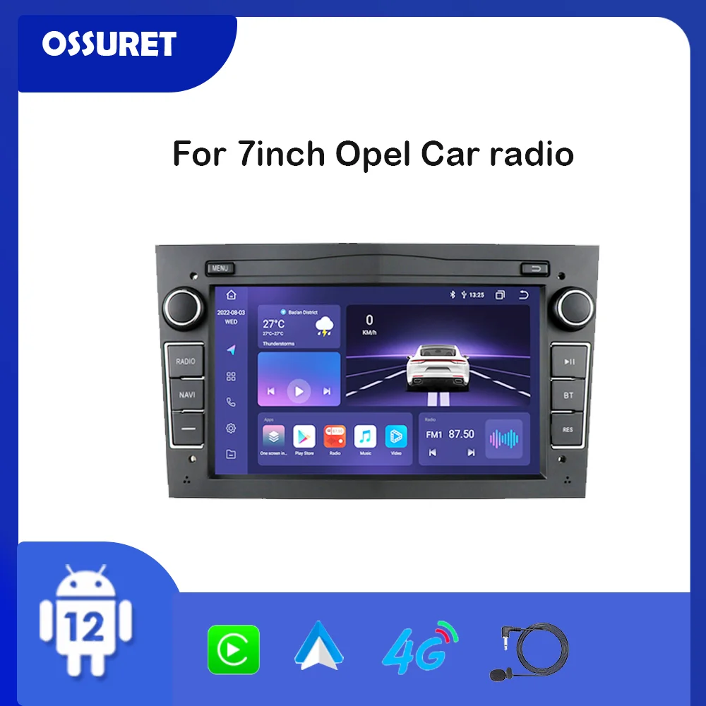 Acheter Lecteur vidéo multimédia autoradio Android 2Din pour Opel Astra HJ,  Vectra, Vauxhall, Antara, Zafira, Corsa CD, Vivaro, Meriva, Veda GPS  AutoRadio Carplay RDS