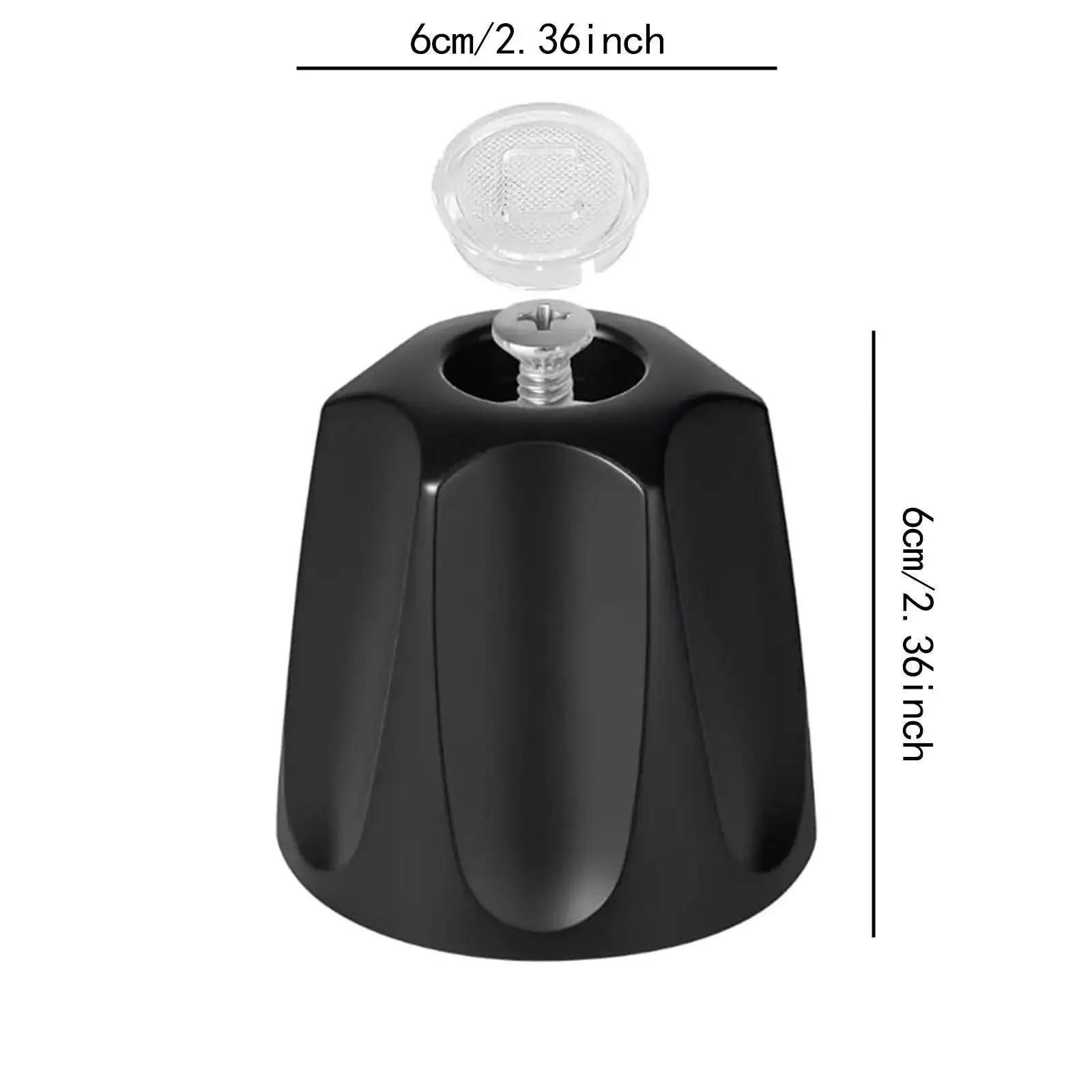 3 Pieces Shower Knobs Maintenance Parts Shower Handles Hot Cold Diverter Knobs Bathtub Faucets for Hotel Home Apartment Bathroom