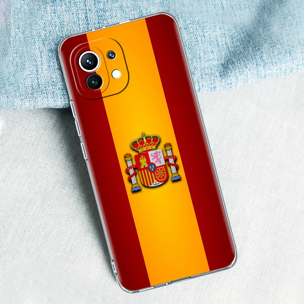 Clear Spain Flag Phone Case Cover