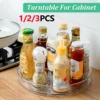 Turntable Organizer Lazy Susan Turntable Organizer Clear Rotating Multifunctional Turntable Spice Rack For Kitchen Cabinet Table 1